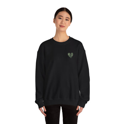 Emo Asf 90's Stoner Unisex Heavy Blend Sweatshirt (Green Heart)