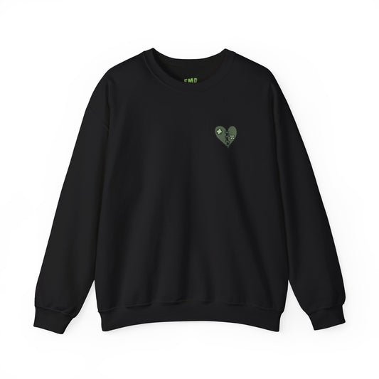 Emo Asf 90's Stoner Unisex Heavy Blend Sweatshirt (Green Heart)