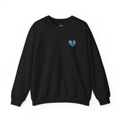 Emo Asf 90's Stoner Unisex Heavy Blend Sweatshirt (Blue Heart)