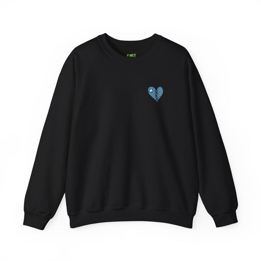 Emo Asf 90's Stoner Unisex Heavy Blend Sweatshirt (Blue Heart)