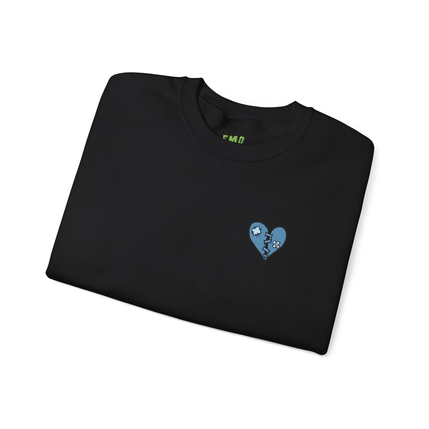 Emo Asf 90's Stoner Unisex Heavy Blend Sweatshirt (Blue Heart)