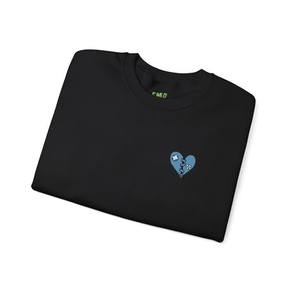 Emo Asf 90's Stoner Unisex Heavy Blend Sweatshirt (Blue Heart)